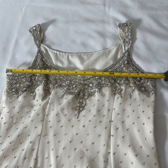 3 pc beaded cocktail palazzo, tank, scarf outfit. Size Small. Sold as set. - Picture 10 of 16